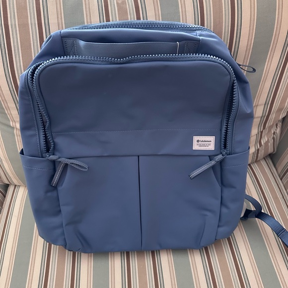 Lululemon Athletica washed Denim Blue Backpack - Picture 2 of 4